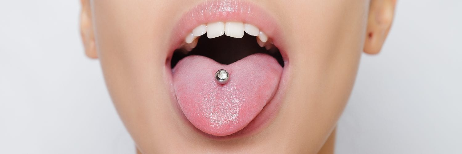 piercing na língua