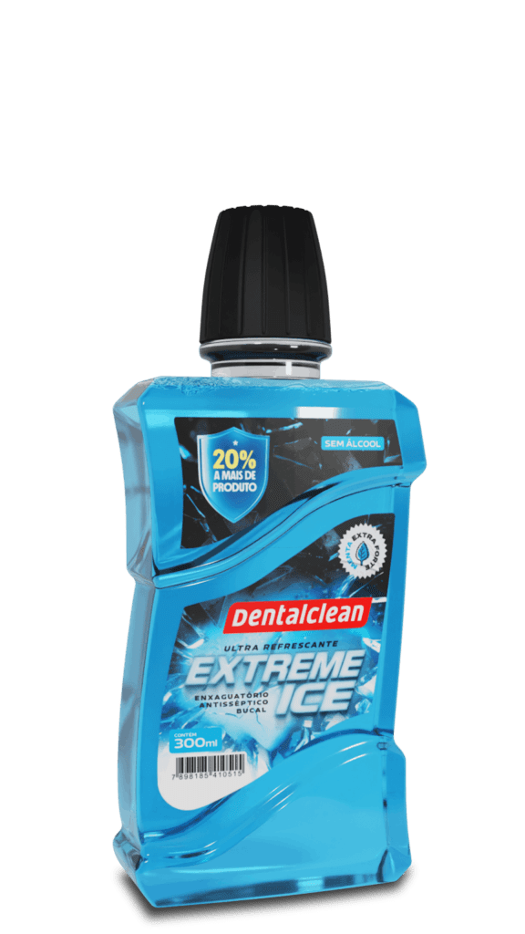 melhor enxaguante bucal ANTISSÉPTICO DENTALCLEAN EXTREME ICE 300 ML SEM ÁLCOOL