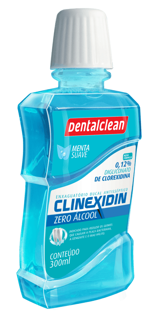 melhor enxaguante bucal ANTISSÉPTICO DENTALCLEAN CLINEXIDIN 300ML