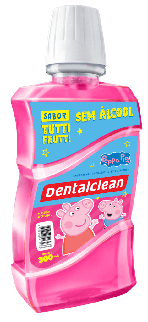 melhor enxaguante bucal Antisséptico Dentalclean Peppa Pig 300ml